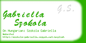 gabriella szokola business card